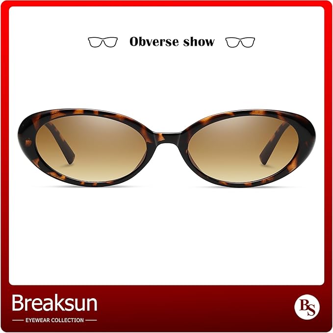 Retro Oval Sunglasses for Women Men Fashion Small Oval Sunglasses 90s Vintage Shades