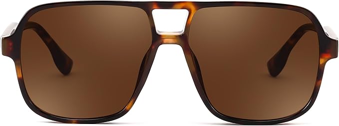 FEISEDY Retro Square Aviator Sunglasses Women Men 70s Vintage Trendy Plastic Frame Sun Glasses B4158
