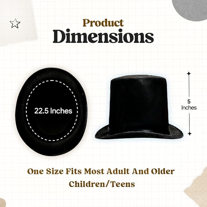 Funny Party Hats Top Hats for Adults Dress Up Hats Costume Party Hats for Men Women Unisex