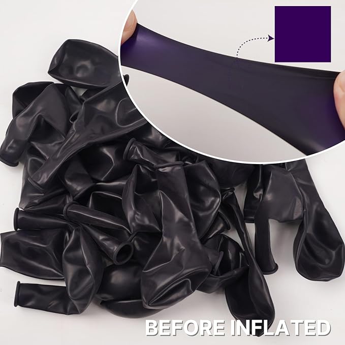 PartyWoo Dark Purple Balloons 50pcs 12 Inch Royal Purple Latex Helium Balloons for Birthday Baby Shower Graduation Anniversary Bachelorette Princess Butterfly Themed Party Decorations Purple-Y16