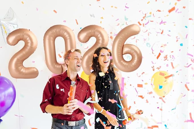 Light Brown 2026 Number Balloon, Light Brown Number Balloons 40 Inch, 2026 Balloon Birthday Decorations, 2026 Birthday Party Supplies