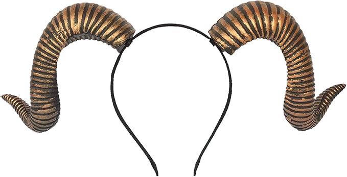 Sheep Horn Headhand Cosplay Headwear Halloween Costume Brown