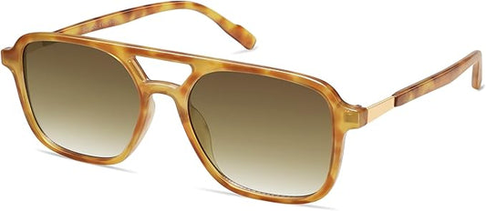 SOJOS Retro Aviator Sunglasses for Women Men,Trendy Rectangle Womens Mens Shades Sun Glasses SJ2202