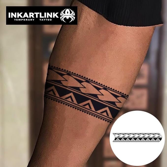 INKARTLINK semi-permanent temporary tattoos, realistic arm tattoos, waterproof and non-reflective, exquisite packaging, unique design (Armband 6)