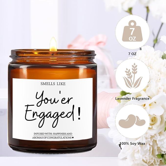 Engagement Gifts for Couples Her Engagement Party Decorations Gift for Couple Wine Bag Scented Candles Set Pairs Well with Getting Engaged Gifts To Forever Black Wine Bottle Bag