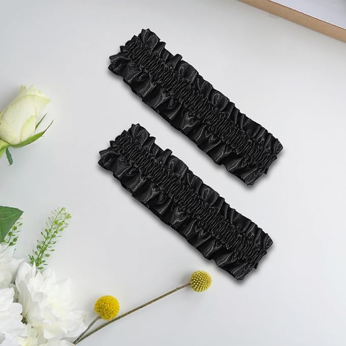 2PCS Sleeve Garters for Men - Vintage Elastic Armband, Roaring 20s Armband Garter, Anti-Slip Shirt Stays Mens Accessories Party Decoration (Black)