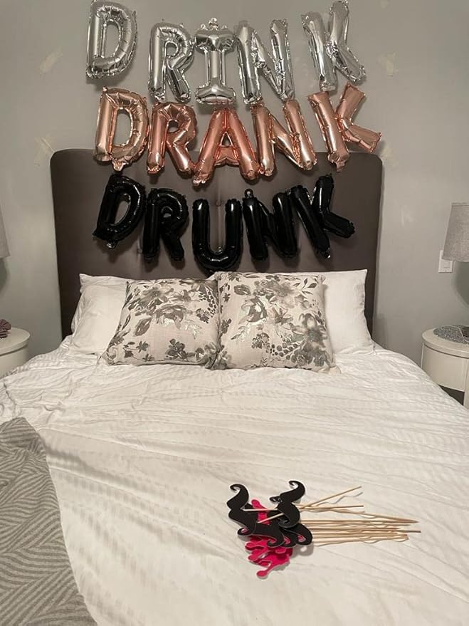 Custom Black Letter/Number Balloon Banner 16" Party - create your balloon banner - foil balloon - letter balloons - party decor