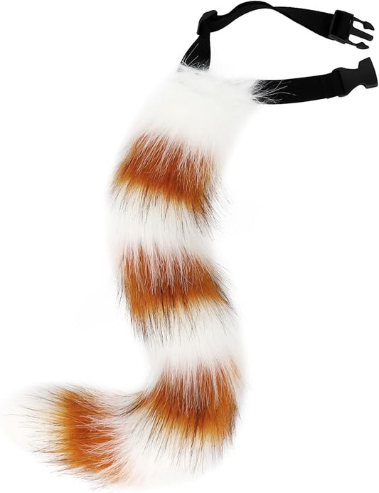 Animal Cat Wolf Fox Dog Faux Fur Tail for Halloween Party Cosplay Costume Accessories