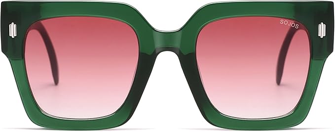 SOJOS Vintage Oversized Square Sunglasses for Women,Retro Womens Luxury Big Large Sun Glasses UV400 SJ2194