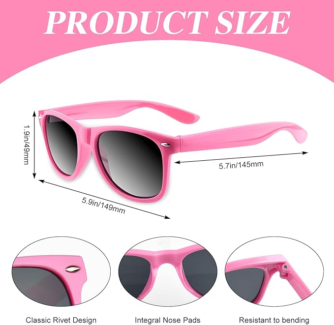 Colorful Party Sunglasses Bulk 20 Packs for Wedding Beach Summer Pool Party Supplies Goodie Bags Stuffers
