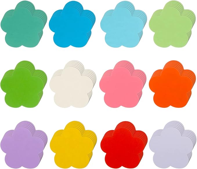 360 Pcs Spring Flowers Cutouts - Assorted Color Paper Flowers Shaped Die-Cuts for Classroom Decor, Teachers, Kids DIY Craft Projects, Back to School Bulletin Board Decorations