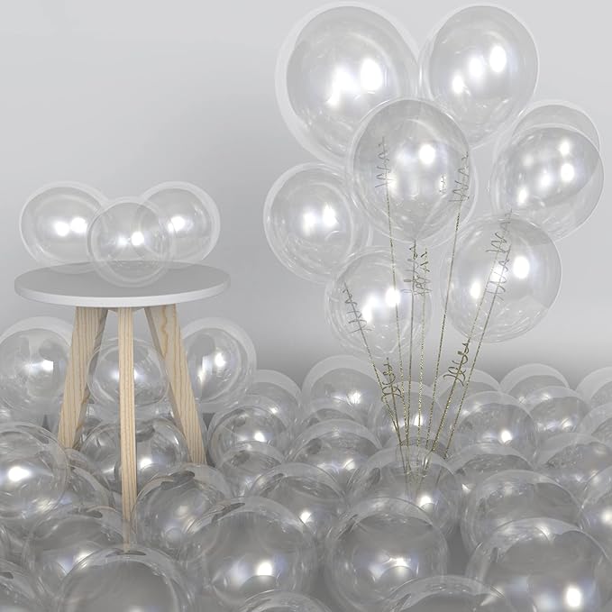 Labeol Clear Balloons Different Sizes 151PCS 18/12/10/5 Inch Clear Balloon Garland Arch Kit Quality Transparent Latex Balloons Decorations for Party Birthday Graduation Wedding