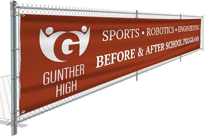 Custom Vinyl Banner - Vinyl Printed Personalized Banner Indoor & Outdoor Use for Display, Business, Events, Trade Shows, Grand Openings, Celebrations - ANY SIZE, ANY DESIGN - Next Day Turnaround | Print with Provision (Landscape)