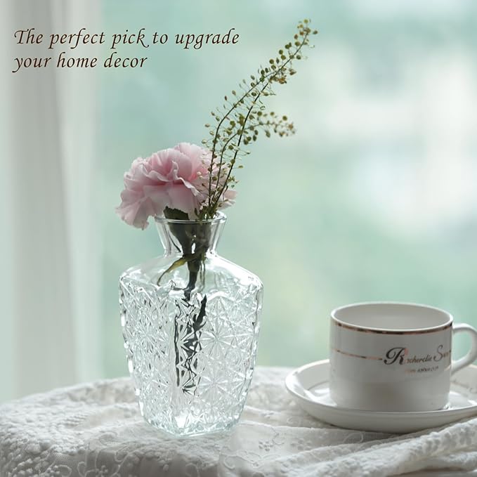 Bud Vases Set of 36,Small Vases for Centerpieces, Glass Bud Vase in Bulk, Mini Vintage Flowers Vase for Wedding, Home Table Decor,Christmas,Party Decoration,Clear