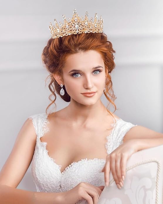 Crowns for Women - Tiaras for Women Crystal Queen Crown for Birthday Costume Party Celebration