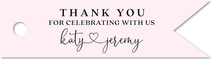 PERSONALIZED Wedding Favors Custom Thank You For Celebrating With Us Flag Tags Thank You Flag Tags Wedding Thank You Favor Tags Wedding Tag