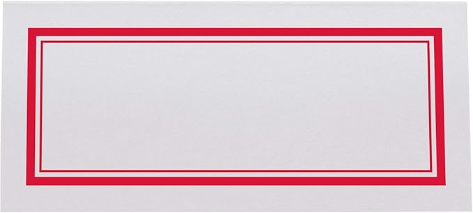 Double Line Border Place Cards, Ruby Red (Choose Color), Set of 60, Pre-cut and Scored - Wedding, Party, Dinner, and Special Events - Made in the USA
