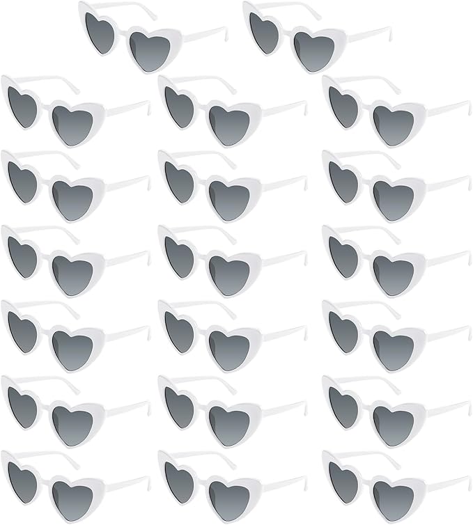 5/10/20 Pack Heart Sunglasses Bachelorette Vintage Heart Shaped Glasses for Wedding Bridesmaid Party Favor