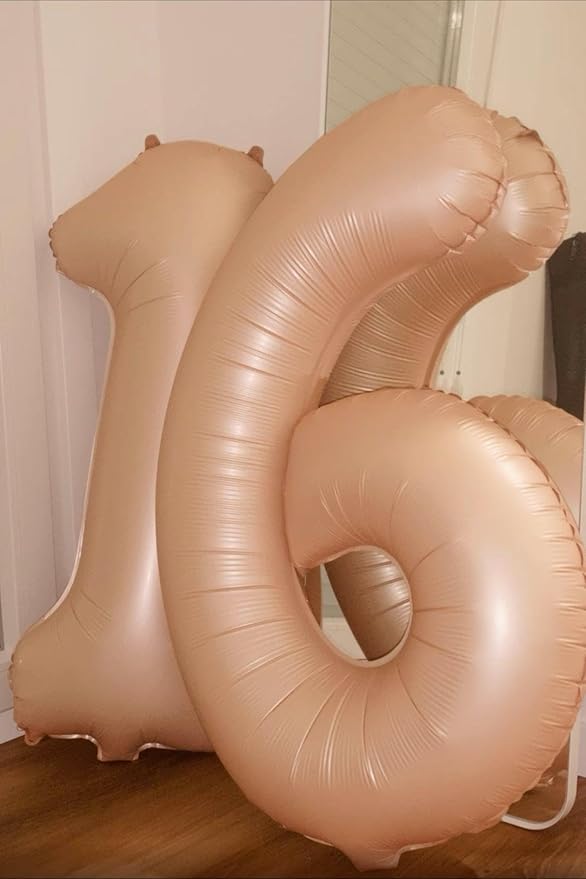 Light Brown Number 1 Balloon 40 inch, Number 1 Birthday Balloons for Boy Girl, Light Brown Foil One Balloon for 1st 10 11 12 16 18 Birthday Party, Anniversary Celebration Numbers Decorations