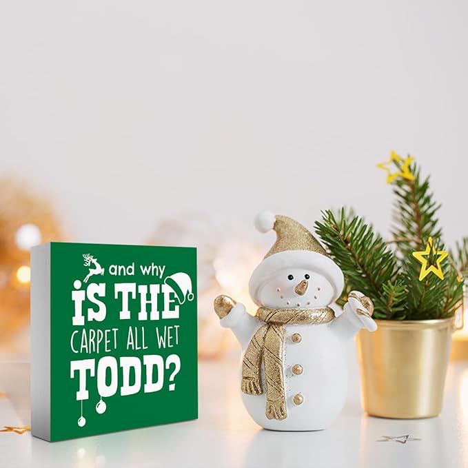 Christmas Vacation Holiday Decorations Christmas Merchandise Gifts Funny Thanksgiving Xmas Home Office Kitchen Bathroom Decor 5 x 5 Inch