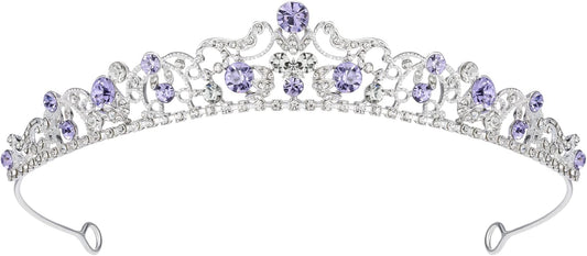 SWEETV Wedding Tiaras and Crowns, Rhinestone Bridal Crown Princess Tiara Headpieces for Women and Flower Girls, Bridgerton Hair Accessories for Birthday Prom Quinceanera