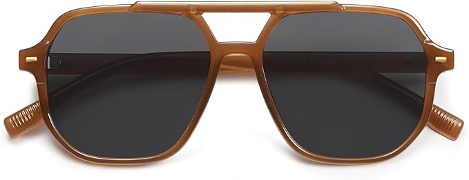 SOJOS Retro Trendy Aviator Polarized Sunglasses Men Women Vintage 70s Square Stylish Frame Sun Glasses SJ2283