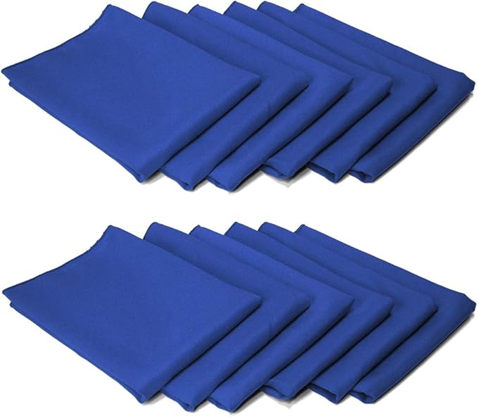 TableLinensforLess 17x17-Inch Cloth Napkins (12, Royal Blue)