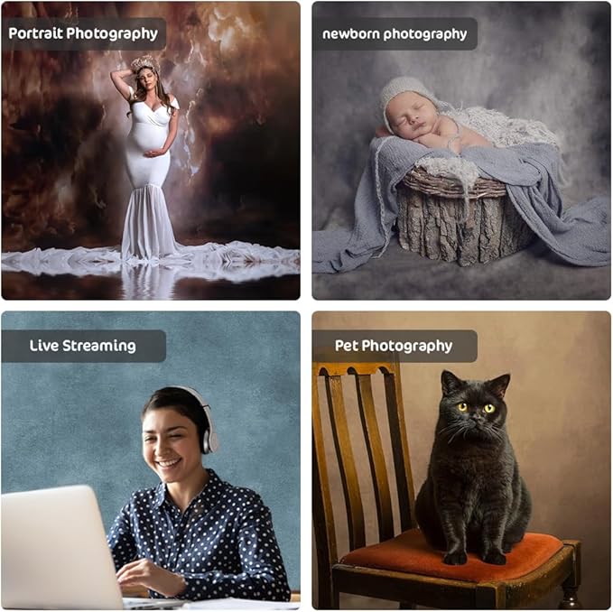 Kate 6.5ft(W) x10ft(H) Abstract Photography Backdrops Microfiber Brown/Green Portrait Photography Studio Background(A Little Green)