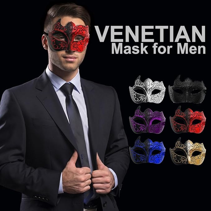 Masquerade Masks for Women Men Couple Lace Eye Mask for Venetian Carnival Halloween Party Ball Prom Costume Mardi Gras