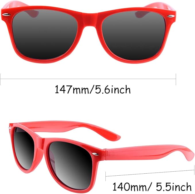 TUPARKA 96 Pieces Party Sunglasses Bulk for Goody Bag Fillers Beach Birthday Party Pool Party Supplies, 12 Neon Colors