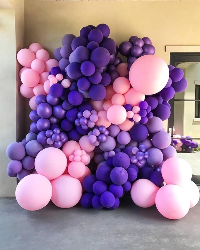Purple Balloons 60 PCS 12 Inch Dark Purple Balloons Royal Purple Balloons for Birthday Party Baby Shower Wedding Graduation Halloween Holiday Party Decoration