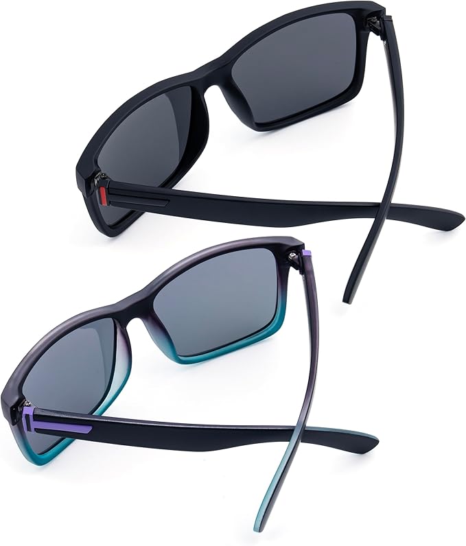 LECKIRUT Vintage Polarized Sunglasses for Men Women Retro Oversized Square Mirror Sun Glasses
