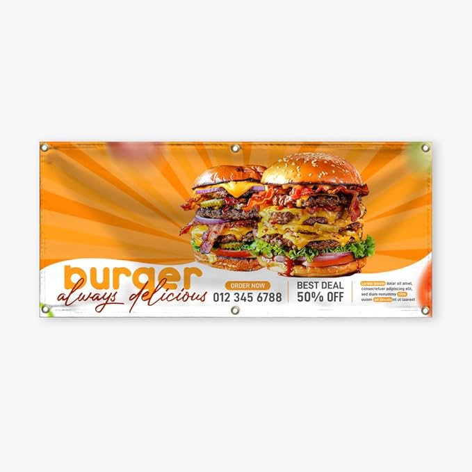Custom Vinyl Banner - Vinyl Printed Personalized Banner Indoor & Outdoor Use for Display, Business, Events, Trade Shows, Grand Openings, Celebrations - ANY SIZE, ANY DESIGN - Next Day Turnaround | Print with Provision (Portrait)
