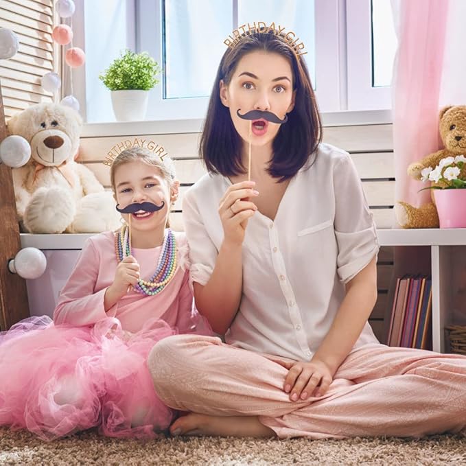 AOPRIE Birthday Girl Headband Tiara for Women & Girls - Happy Birthday Princess Crown Rhinestone Accessory, Champagne Gold