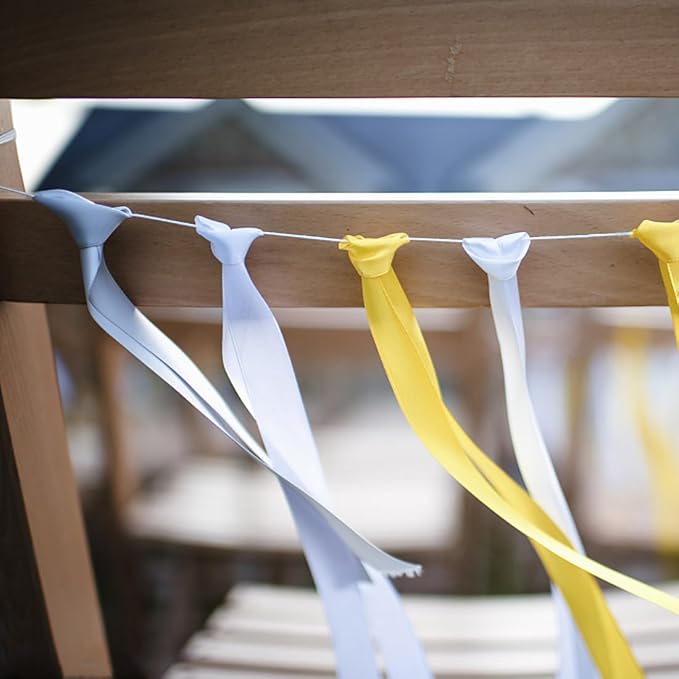 3/8" Width x 50 Yards Satin Fabric Ribbon, Yellow Ribbon Perfect for DIY Bows, Swags, Gift Wrapping, Craft, Flower Bouquet，Christmas and Party Decoration