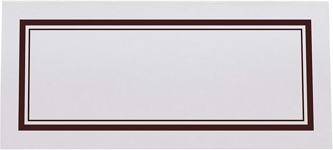 Double Line Border Printable Place Cards, Chocolate (Choose Color), Set of 60 (10 Sheets), Laser & Inkjet Printers - Wedding, Party, Dinner, and Special Events - Made in the USA