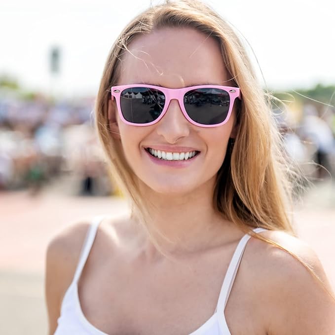 Pibupibu Neon Colors Party Favor Supplies Unisex Sunglasses Pack of 8