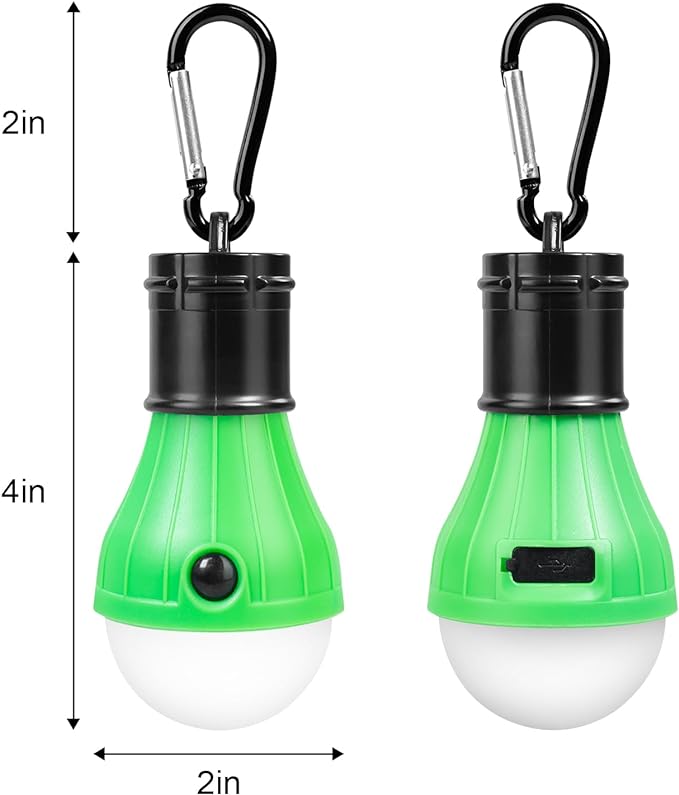 Led Camping Lantern USB Rechargeable,Outdoor Tent Lights for Camping Hanging,Kids with Clip Hook Camping Flashlight (2 Packs Black)