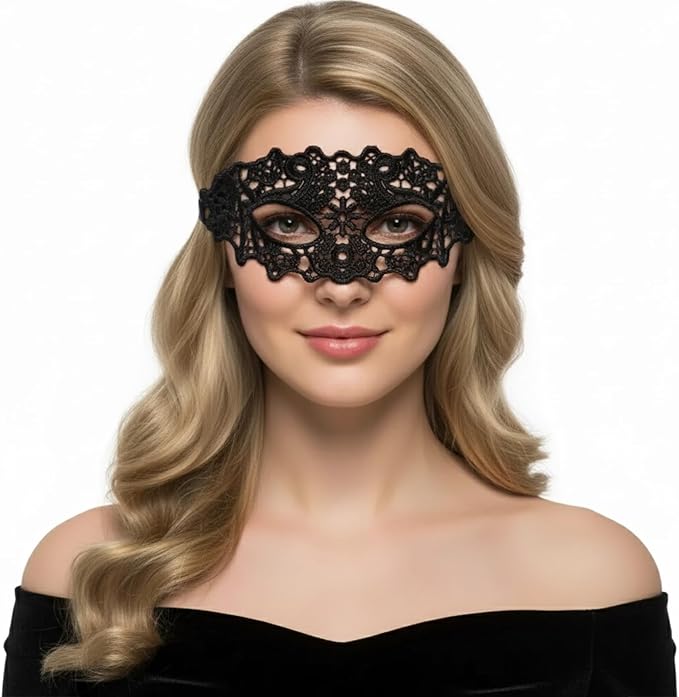 Exlinonline Lace Masquerade Mask Elastic,Fit for Adult,Soft Gentle Material,Specially For Costume,Thememed Party