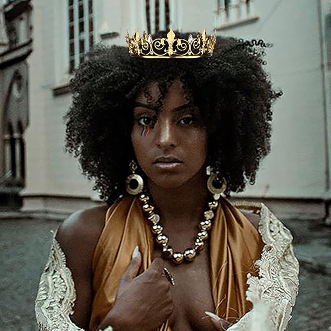 AOPRIE King & Queen Artemis Tiara and Crown for Women Men Crystal Hair Accessories for Wedding Prom Bridal Birthday Party Halloween Costume Christmas Gifts Gold Princess Tiara for Girls Boys