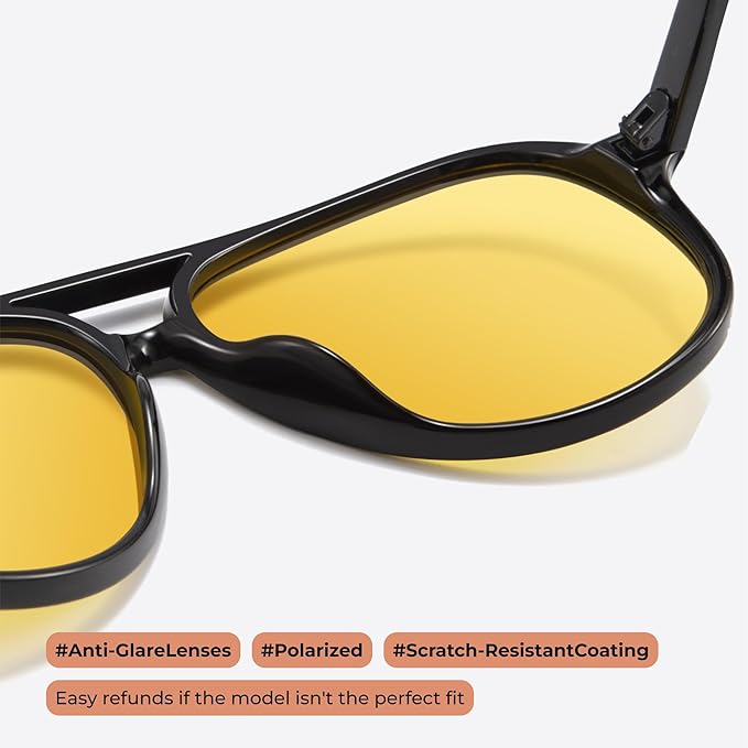 livho Trendy Polarized Aviator Sunglasses Women Men, Retro Sun Glasses for Women Men 2025, Oversized UV Protection Shades