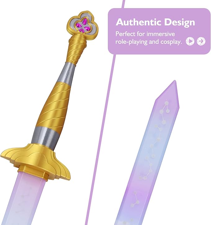 Cosplay Anime Costume Accessories 3D Printed Sword Retractable Weapon Adults Halloween Outfits,Korean Idol Cosplay Weapon Purple