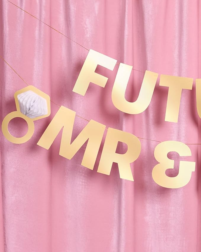 xo, Fetti Future Mr and Mrs Banner | Engagement Party Decorations, Proposal Decor, Bachelorette Backdrop, Bridal Shower Supplies