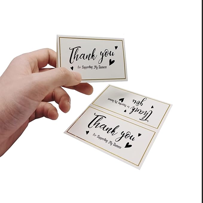 100 Pack Tent Cards with Gold Foil Border for Weddings, Banquets, Events, 2 x 3.5 Inches