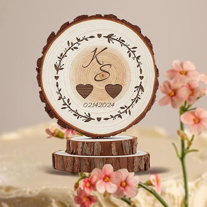 Rustic Wedding Cake Topper - Personalized Wedding Decorations - We Still Do Cake Topper Mr & Mrs - Bride/Engagement/Bachelorette Party Picks, Anniversary Party Cake Decor Wooden