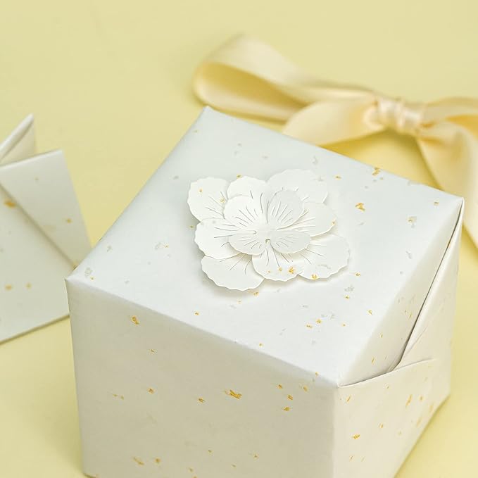 WRAPAHOLIC 30 Inch Jumbo Ivory Wrapping Paper Roll - 30 Inch x 16.5 Feet - Ivory Gold Design with Silky Touch Perfect for Birthday, Holiday, Wedding, Baby Shower