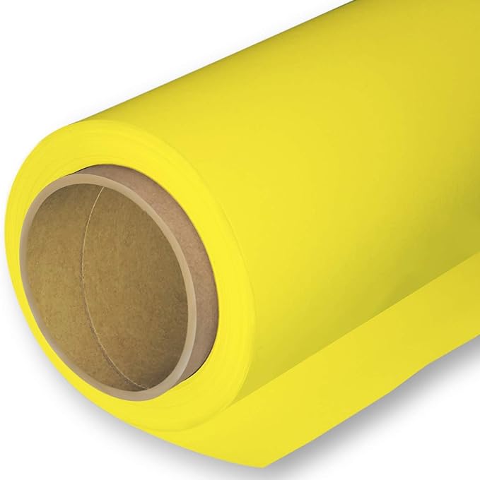 Huamei Seamless Photography Background Paper,Yellow Photo Backdrop Paper 107-Inches Wide x 36-Feet (Aspen)