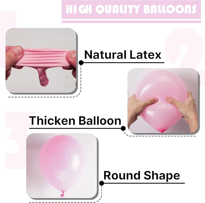 PartyWoo Light Pink Balloons 50pcs 12 Inch Pastel Pale Baby Pink Balloons for Baby Shower Gender Reveal Wedding Princess Butterfly Bachelorette Bridal Shower Birthday Party Decorations Pink-Y48