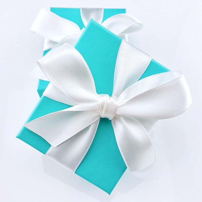 White Satin Ribbon, 1/2 inch x 50 Yards, Double Face Solid Color, Thick and Durable Ribbon Roll, 100% Polyester for Gift Wrapping, Crafts, Hair and Decorations