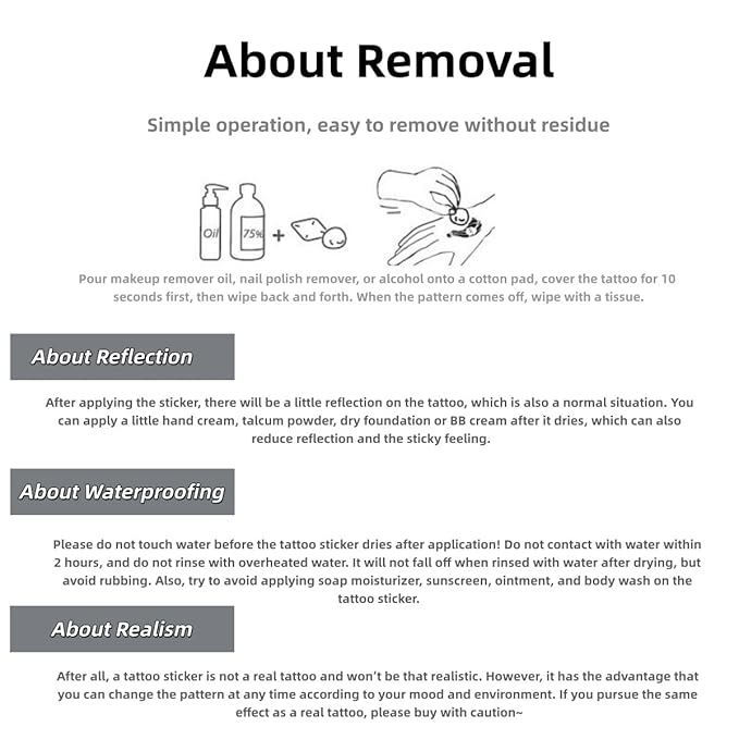 20 Sheets Temporary Tattoos - Black Fake Tattoo Stickers Set for Women Men, Including Floral Mandala and Animal Tribal Designs, Waterproof Body Art for Party Festival